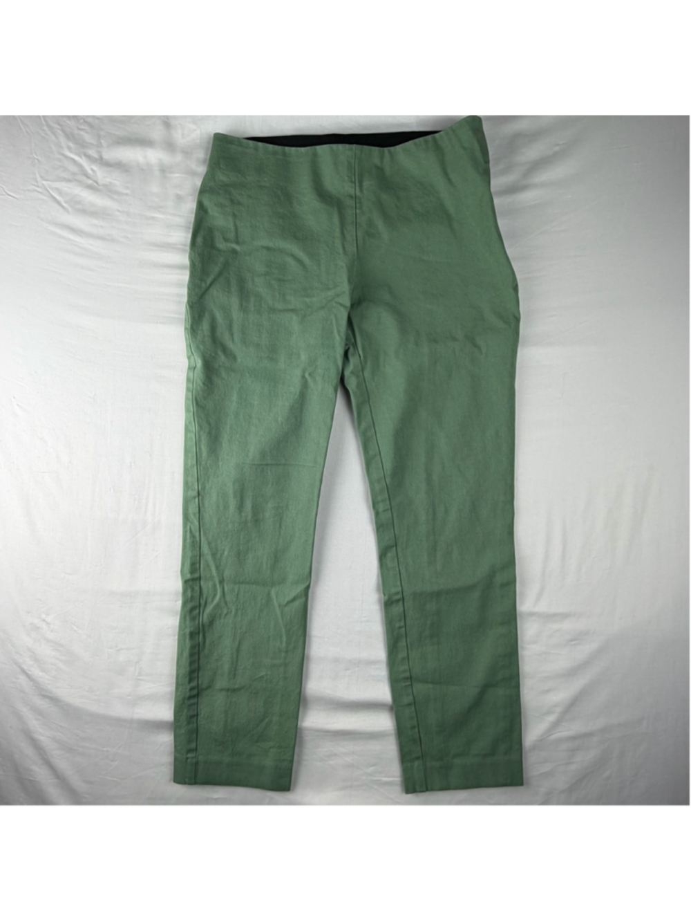 A New Day Pants Trouser 6 Mint Green Stretch Side Zipper Faux Back Pockets Ankle